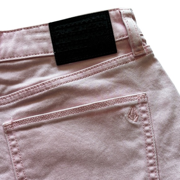 Volcom 1991 Stoned Frayed Hem Women Size 27 Shorts In Pink - Picture 4 of 5